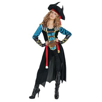High Seas Piratkaptein kostyme voksen str 42