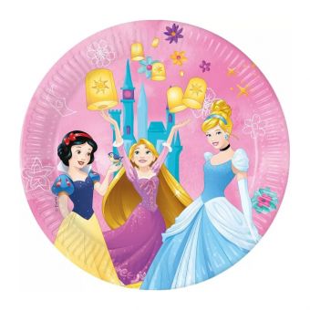 Disney Prinsesse Papptallerken 23 cm - 8 stk
