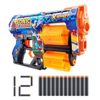 X-Shot Skins Blaster m/ 12 skumpiler - Dread Sonic