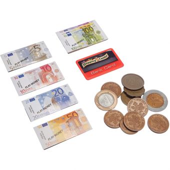 Lekepenger Lekesett m/ sedler, mynter og bankkort - Euro