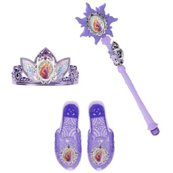 Disney Prinsesse Rapunzel utkledningssett med sko, tiara og septer
