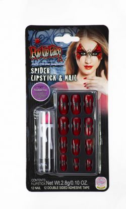 Pop Up Face - Spider Lipstick & Nail