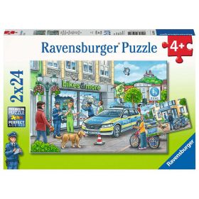Ravensburger Puslespill 2x24 Brikker - Politi