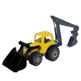 Plasto Traktor med frontlaster og graver