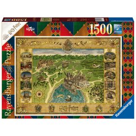 Ravensburger Puslespill 1500 Brikker - Harry Potter Galtvort Kart