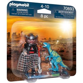 Playmobil Figurer - Velociraptor med dinosaurfanger 70693