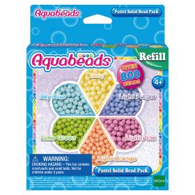 Aquabeads Refill Perlesett - Solid Bead Pastell Pakke