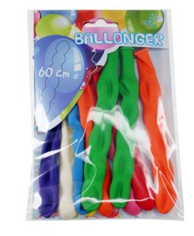 Ballonger Tinka 10pk - Lang 60 cm mix