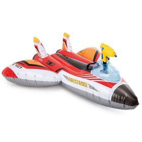 Intex Ride-On 117x117 cm - Rødt Fly med vannpistol