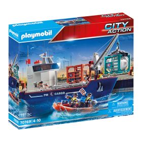 Playmobil City Action - Frakteskip med båt 70769