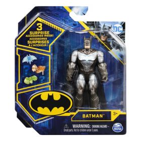 DC Comics Batman Figur 10cm - Batman i Sølvdrakt m/mysterietilbehør