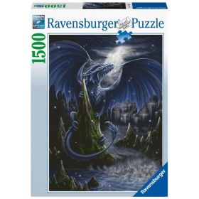 Ravensburger Puslespill 1500 Brikker - Den Mørkeblå Dragen