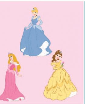 Disney Prinsesse Veggdekor 3stk