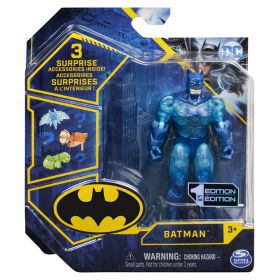 DC Comics Batman Figur 10cm - Batman i Blå Drakt m/mysterietilbehør