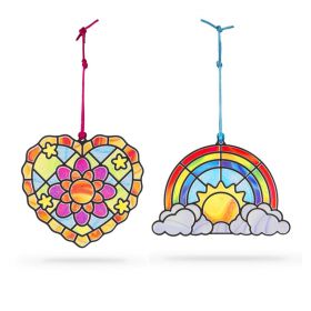 Melissa & Doug - Glassmaleri Hjerte og regnbue