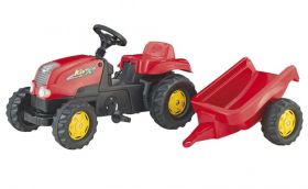 Rolly Toys RollyKid-X Traktor m/henger - Rød