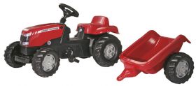 Rolly Toys RollyKid Massey Ferguson Traktor m/henger - Rød