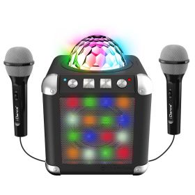 iDance Party Cube høytaler med discolys og 2 mikrofoner