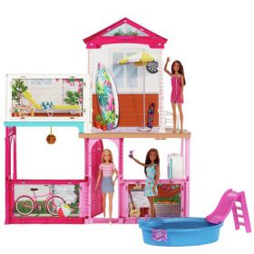 Barbie Estate 2 etasjers dukkehus med møbler og dukker