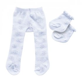 Heless Strømpebukse og sokker 35-45 cm - Hvit med snøfnugg