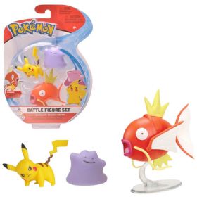 Pokémon Battle Figure Set - Magikarp, Pikachu & Ditto