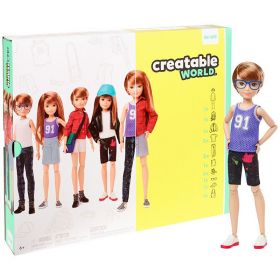 Creatable World Deluxe - Dukke 29 cm med kort brunt hår