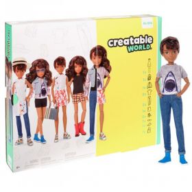 Creatable World Deluxe - Dukke 29 cm med kort mørk brunt hår