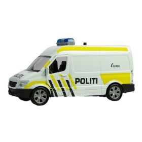 Politibil i Metall m/lys og lyd - Politivan