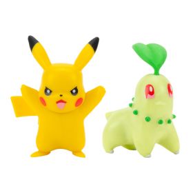 Pokémon Battle Figurer - Pikachu og Chikorita