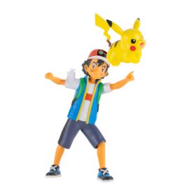 Pokémon Battle Feature Figur - Ash og Pikachu