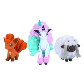 Pokémon Battle Figur - Galarian Ponyta, Vulpix, og Wooloo