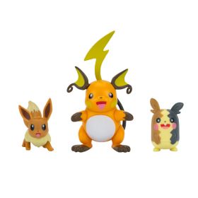 Pokémon Battle Figur - Raichu, Morpeko, og Eevee