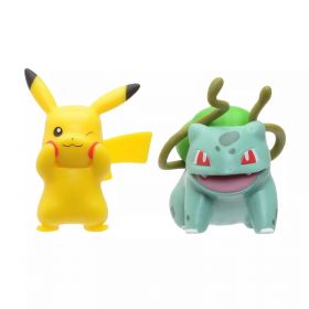 Pokémon Battle Figur - Pikachu vs Bulbasaur
