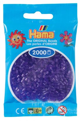 Hama Mini 2000 perler Transparent Lilla 24