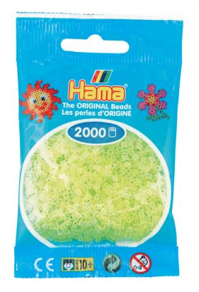 Hama Mini 2000 perler Neon Gul 34