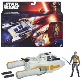 Star Wars Y-Wing Scout Bomber kjøretøy med Kanan Jarrus 10 cm figur