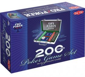 Pro Pokersett i Aluminiumskoffert med 200 chips