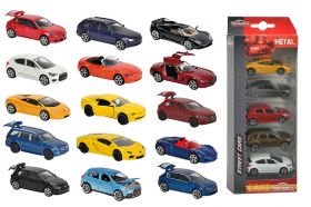 Majorette 5pk Sportsbiler - Porche/Opel/Mustang/Range Rover/Mercedes