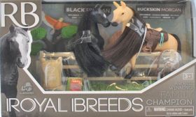 Royal Breeds 2 stk Hester - Black Friesian/Buckskin Morgan