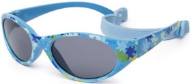 Bøyelig Comfort Solbriller fra 1år - Blå med puslespillmotiv