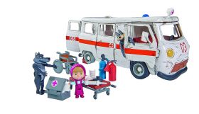 Masha og Mishka lekesett - Ambulanse