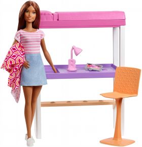 Barbie - Dukke med loft seng