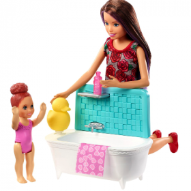 Barbie Skipper Babysitters - Badetid Lekesett m/ dukke