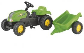 Rolly Toys RollyKid-X Traktor m/henger - Grønn