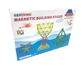 Giromag Magnetisk byggesett - Magnastix Super 136 deler