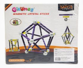 Giromag Magnetisk byggesett - Crystal Sticks 54 deler