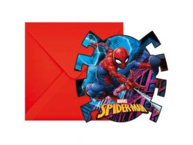 Marvel Spider-Man Invitasjoner med konvolutt 6 stk