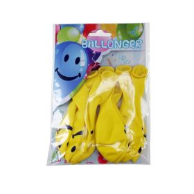 Tinka Ballonger 8 stk- Gul Smiley