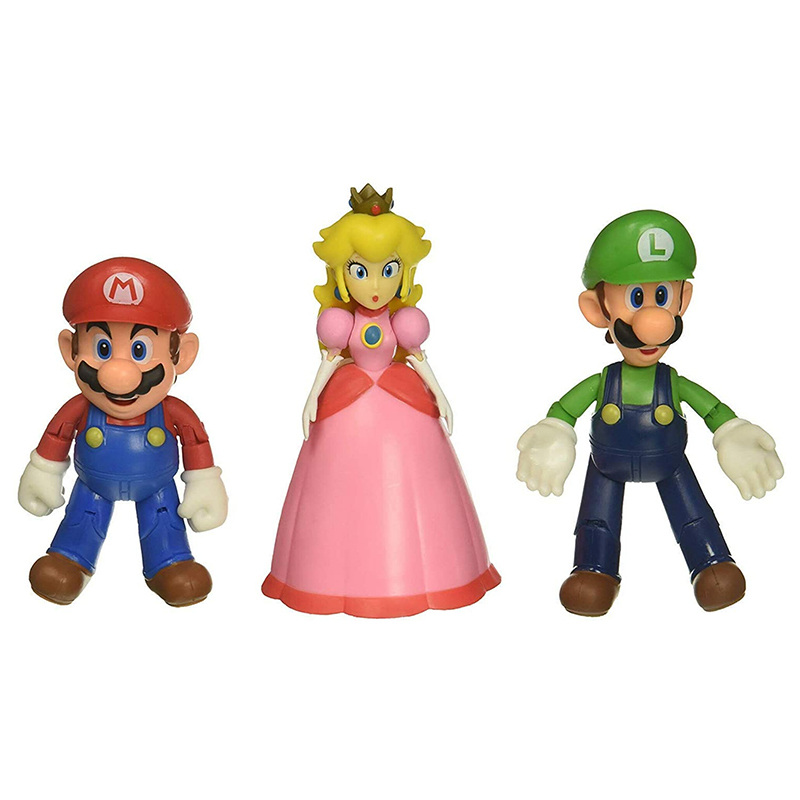 Nintendo Super Mario figursett med 10 cm figurer - Mushroom Kingdom