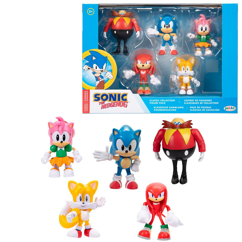 Sonic the Hedgehog figursett 6 cm 5-pakning